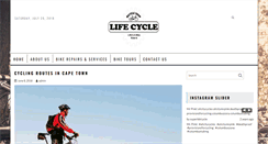 Desktop Screenshot of lifecyclesbikeshop.com